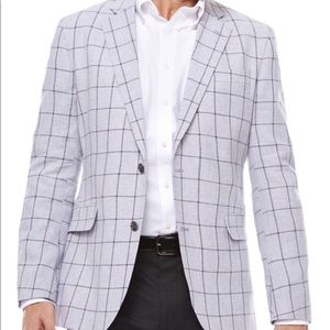 Stafford Quiet Charcoal Windowpane Sport Coat